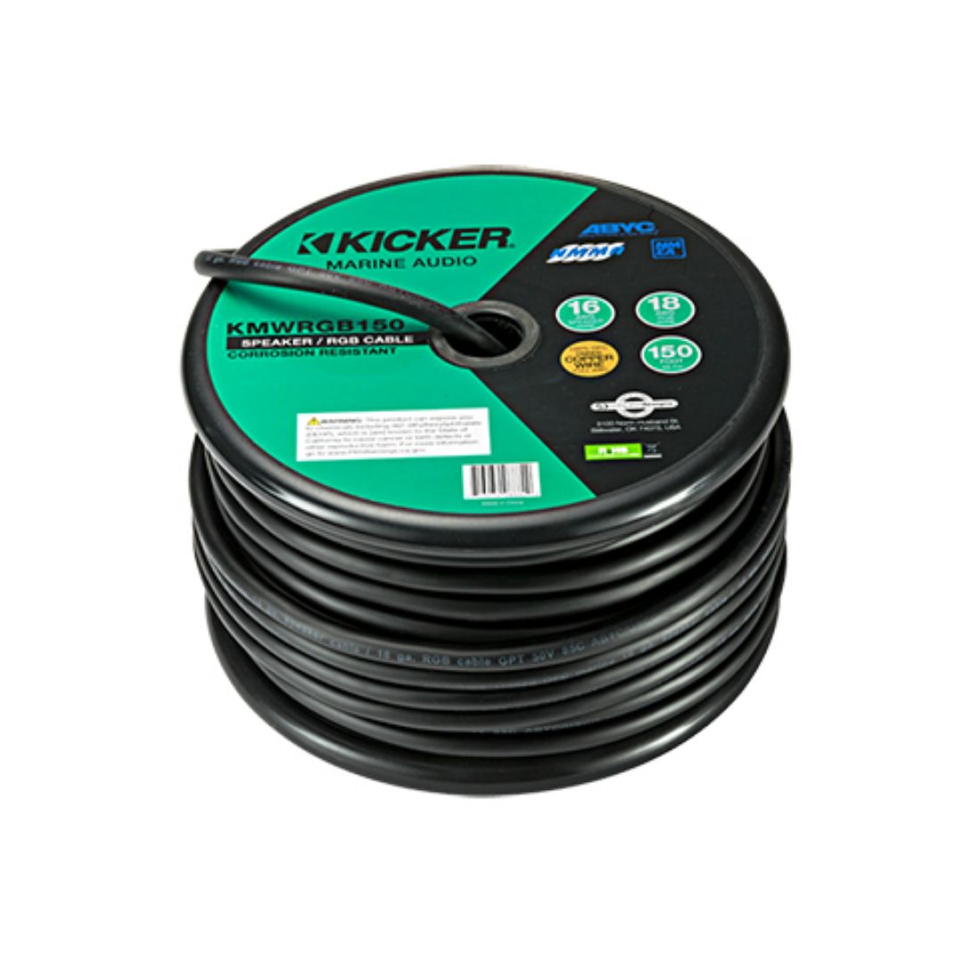 Kicker KMWRGB150, Marine 16 ga Speaker Wire + Marine 18ga RGB Wire, 15