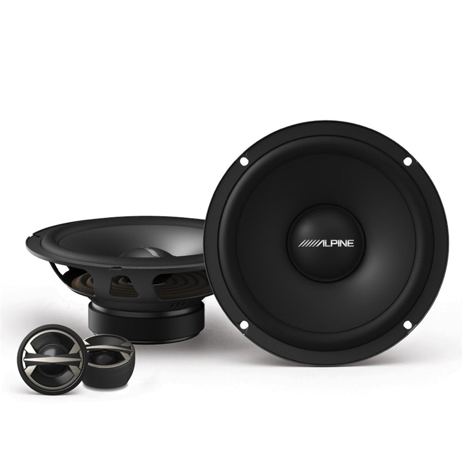 Alpine EL-E65C-G, EL Series 6.5" 2-Way Component Speakers - 160W Peak Power