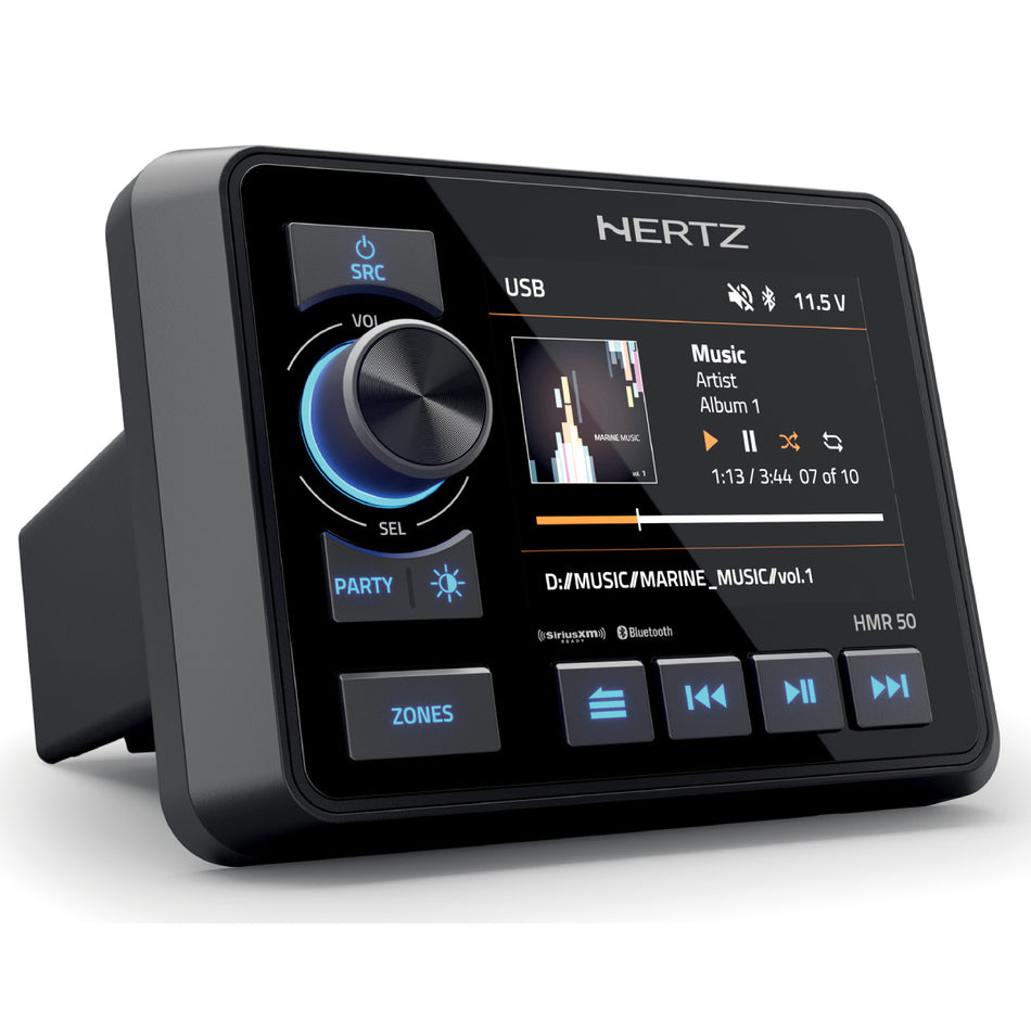 Hertz HMR 50, 3-Zone Marine Receiver w/ 3.5" Display