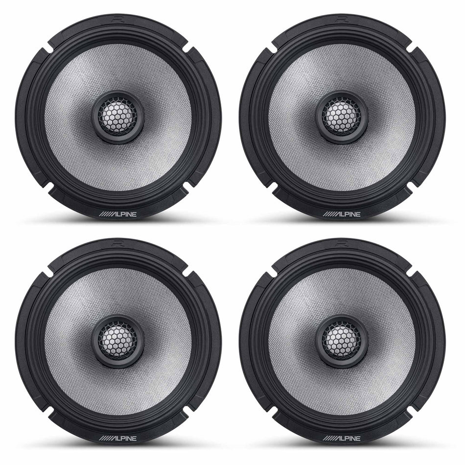 2x Alpine R2-S65, R Series 6.5" 2-Way Hi-Res Coaxial Speakers - Pair