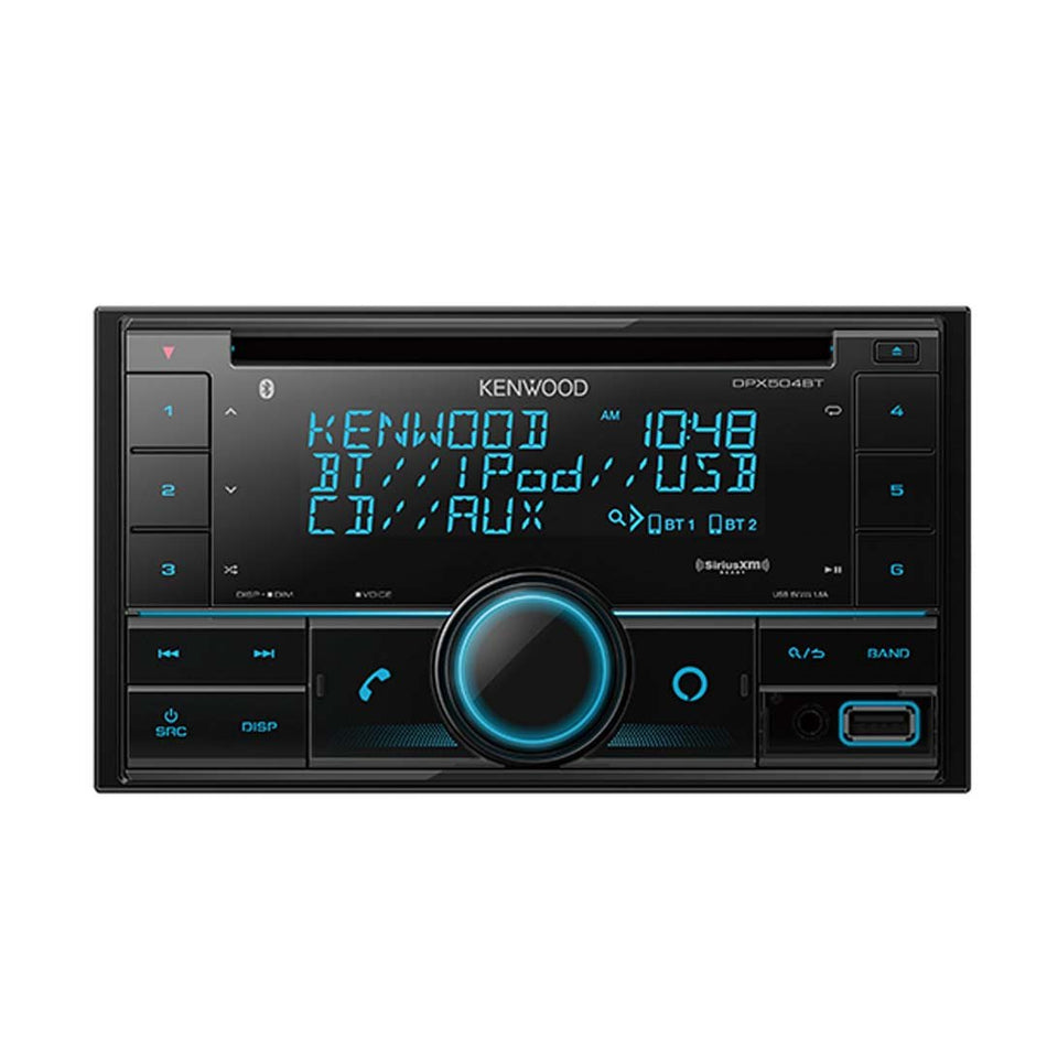 Kenwood DPX504BT, Double Din CD Receiver w/ Bluetooth & USB (OB)